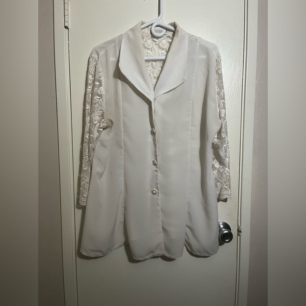 Vintage Elegant Blazer With Lace Applications